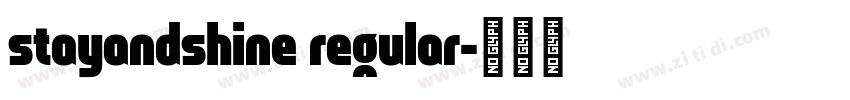 stayandshine regular字体转换